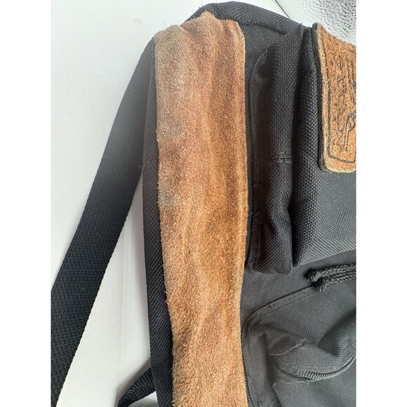 Vintage 90s Sasson Canvas Backpack w/ Suede Trim – Rare Retro - Picture 15 of 16